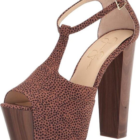 Jessica Simpson Dany T-Strap Platform Sandal in Cheetah - Picture 1 of 14